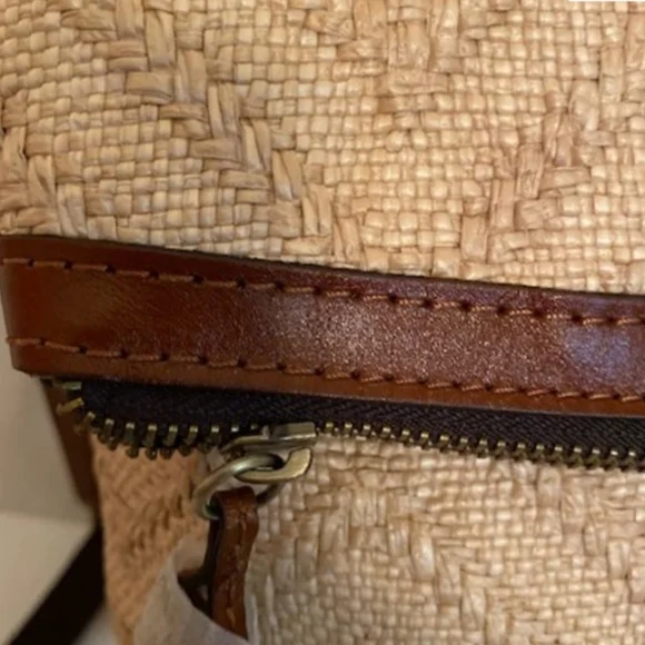 Patricia Nash Stylish Tan Backpack with Brown Accents - Picture 2 of 11